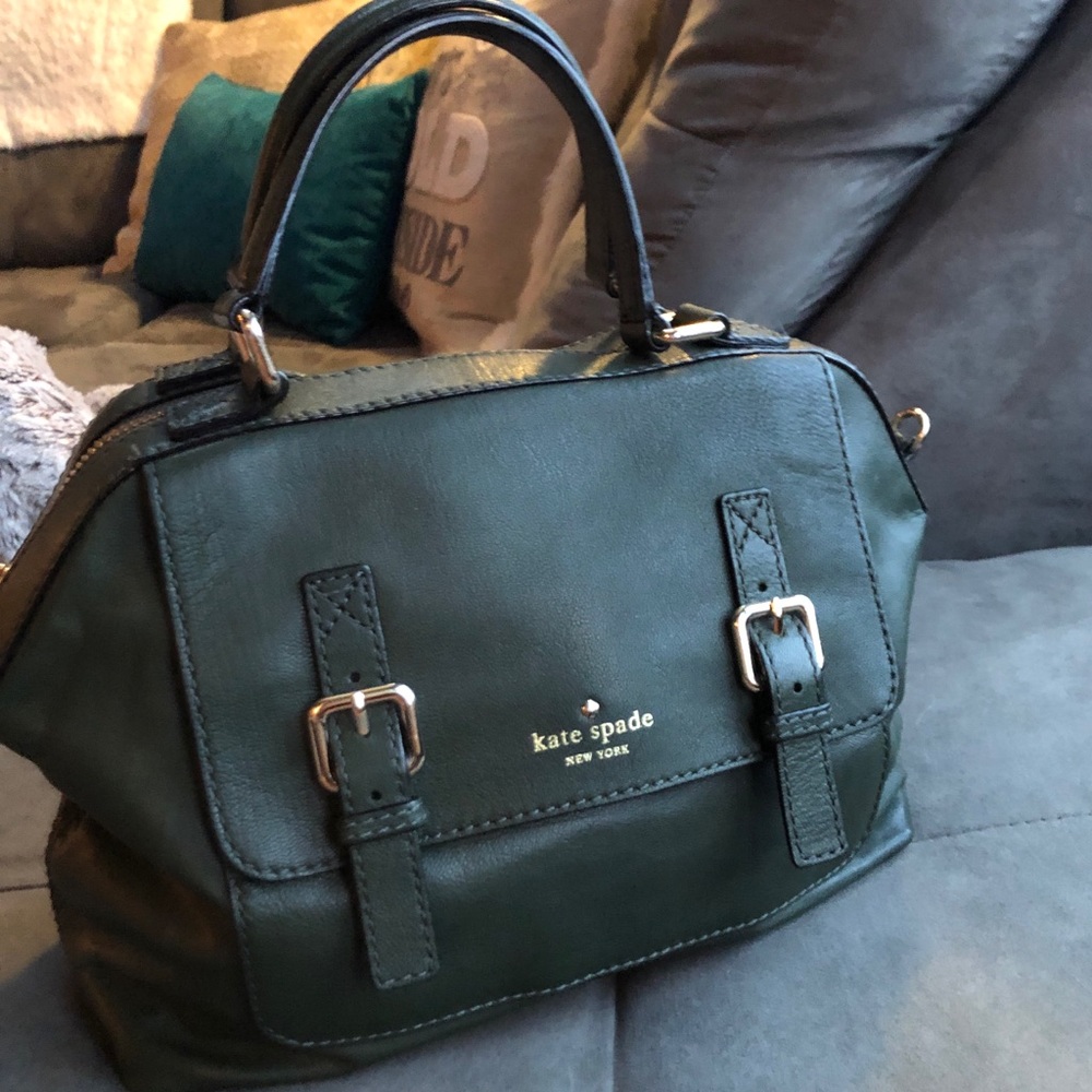 Forest green Kate Spade leather purse